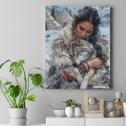 Snowbound Spirit Embrace Canvas