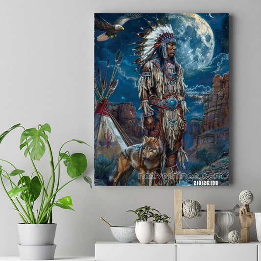 Guardian of the Desert Moon Canvas