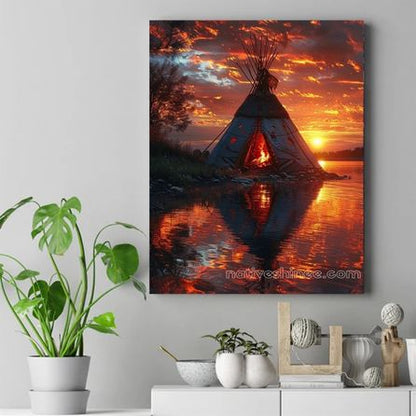 Evening Flame Native American Canvas VA