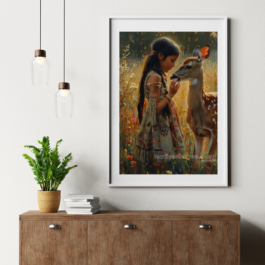Touching The Heart Native American Canvas