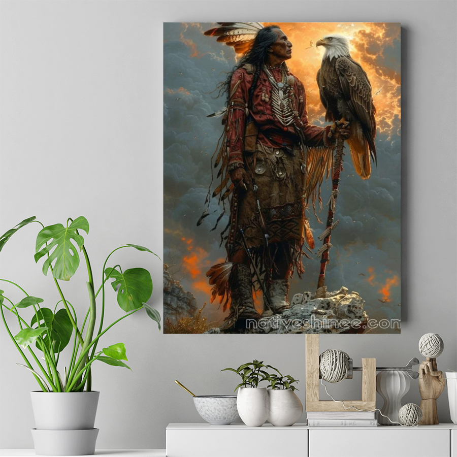 Eagle Guardian Native American Canvas