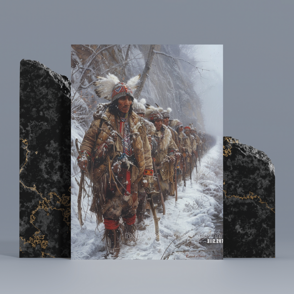 Echoes in the Snow Native American Canvas