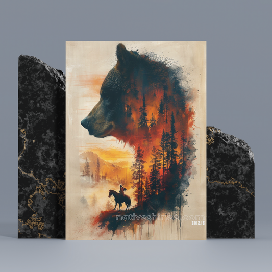 Spirit of the Bear Native American Canvas