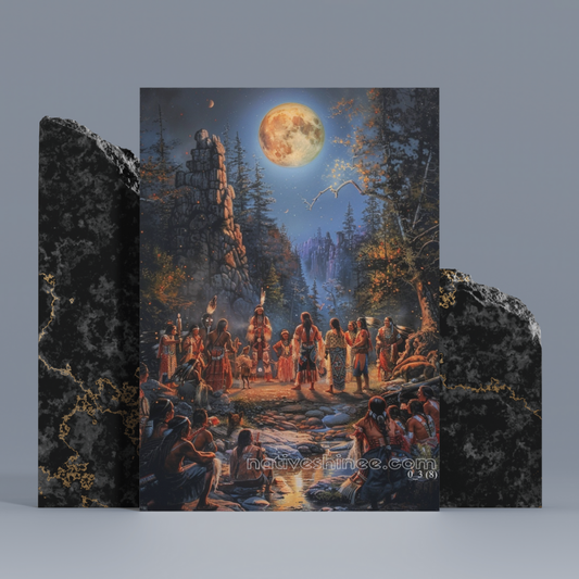 Under the Moonlight Dance Native American Canvas