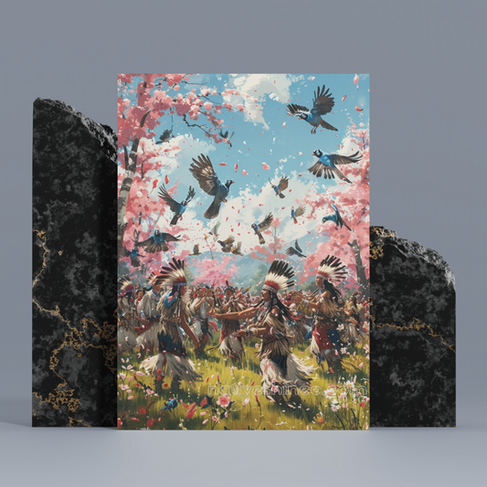 The Dance of Spring Native American Canvas