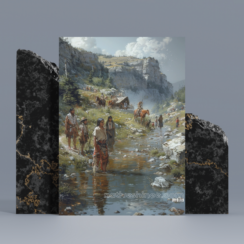 Journey through the Land: A Sacred Walk Native American Canvas