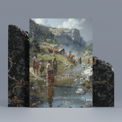 Journey through the Land: A Sacred Walk Native American Canvas