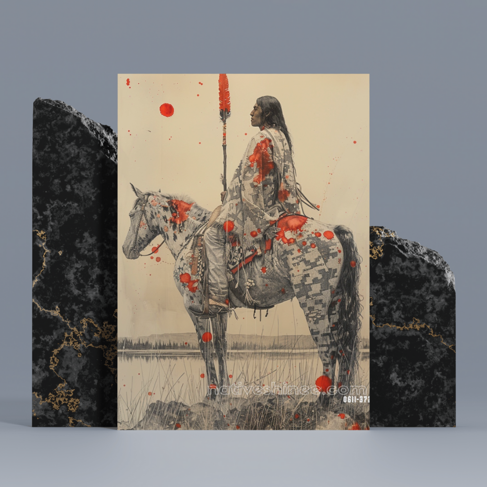 The Bold Stand Native American Canvas