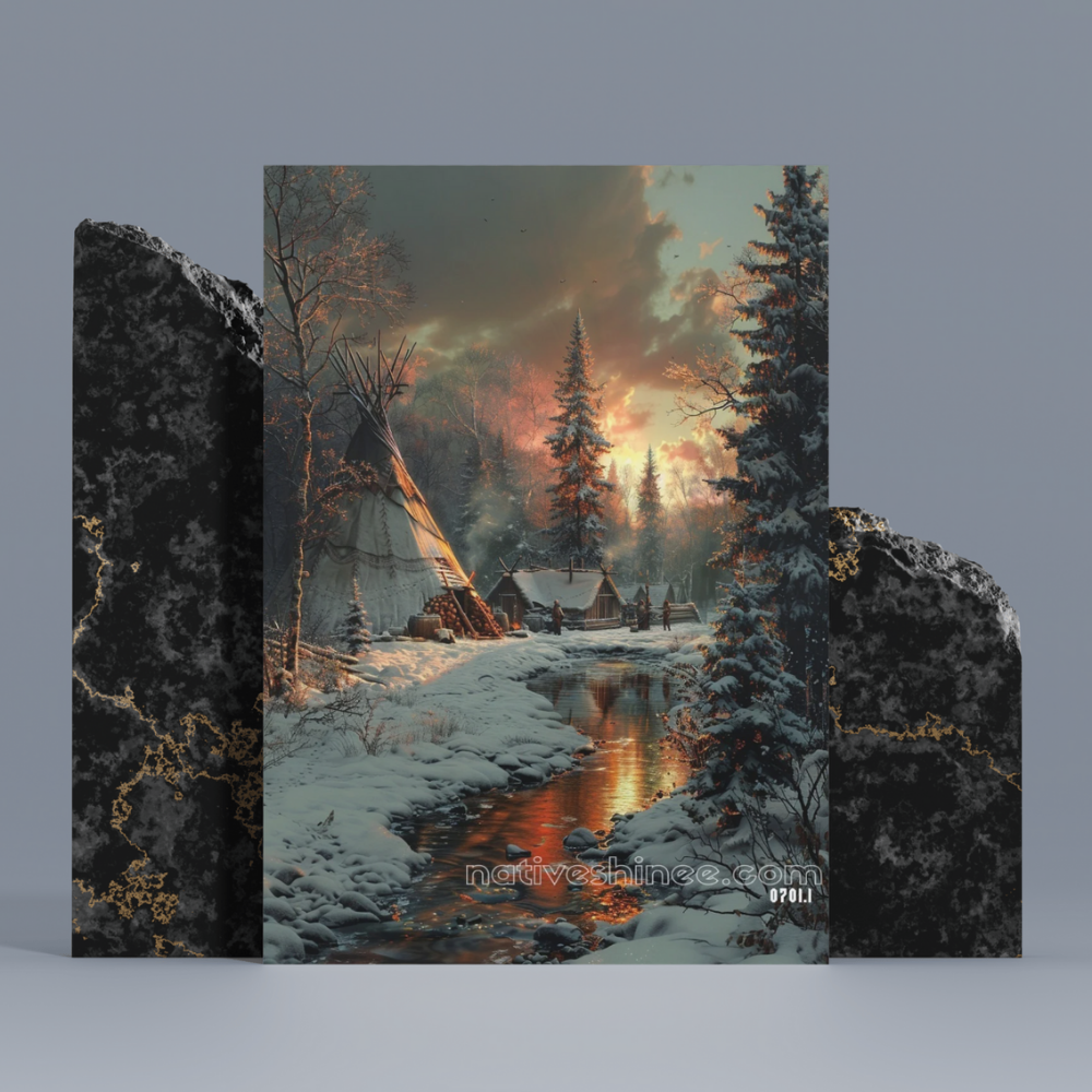 The Quiet Village Native American Canvas