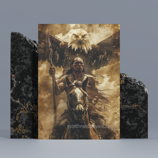 Riding With The Winds Native American Canvas