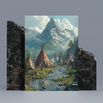 Spirit Of Unity Flows Native American Canvas