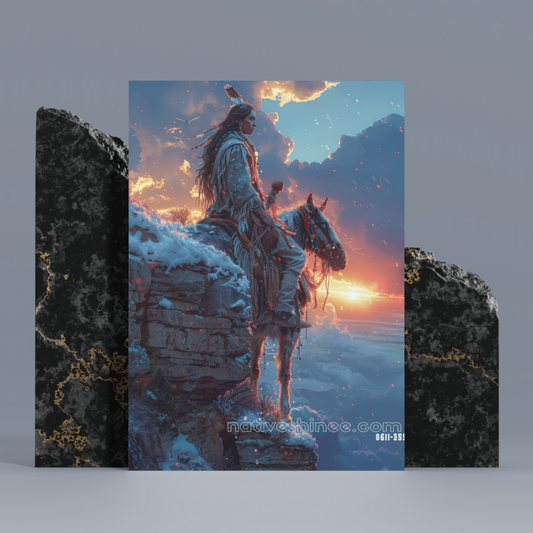 The Horizon Whispers Truths Native American Canvas