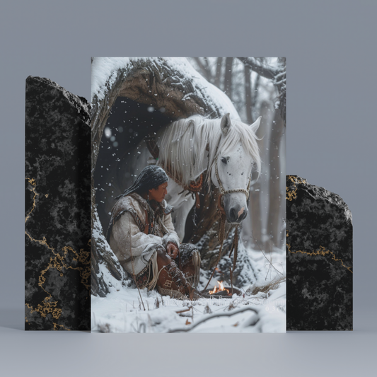 Moments Of Stillness Native American Canvas