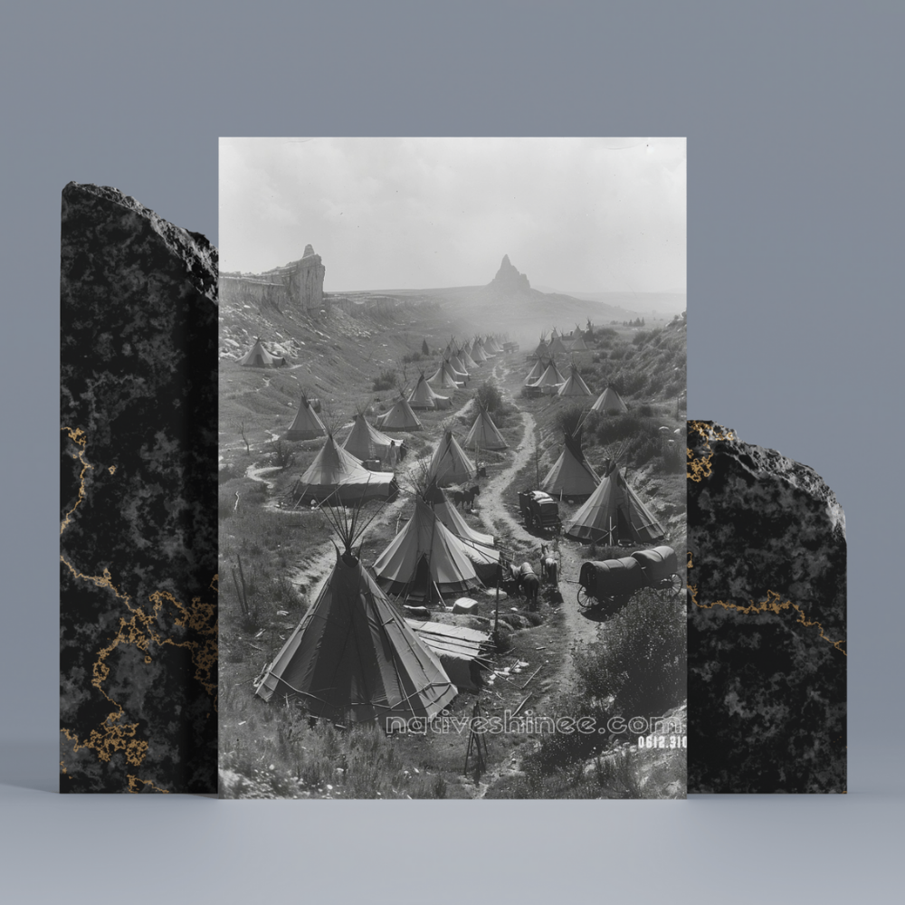 Our Village Native American Canvas