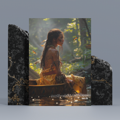 The Silence Of The Forest Native American Canvas