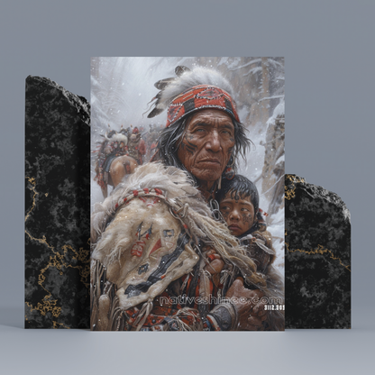 The eyes of the elder Native American Canvas