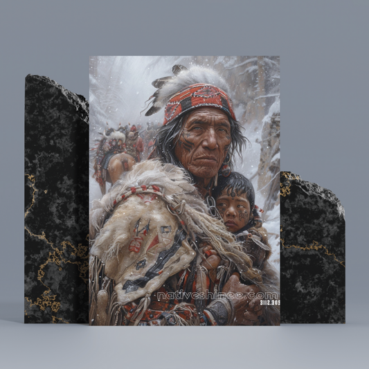 The eyes of the elder Native American Canvas