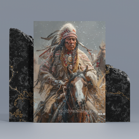 Courage flows Native American Canvas