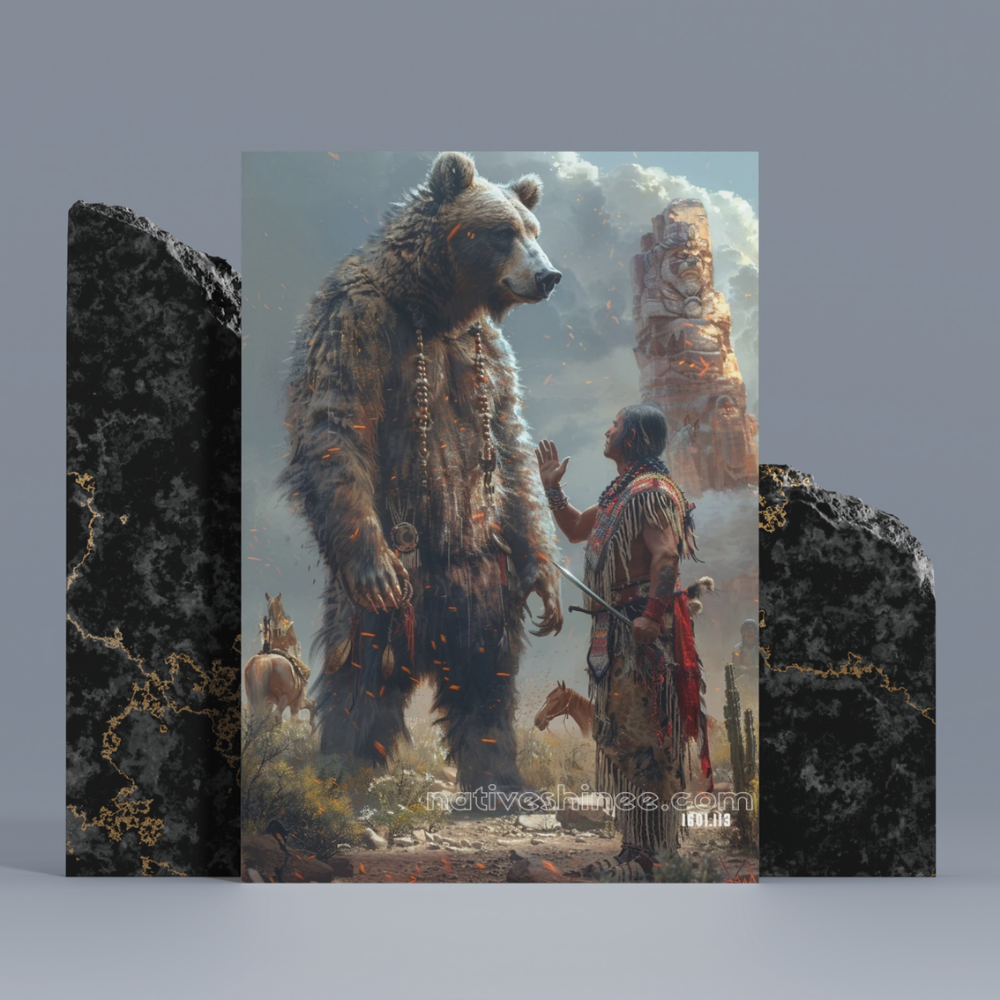 In the silence Native American Canvas