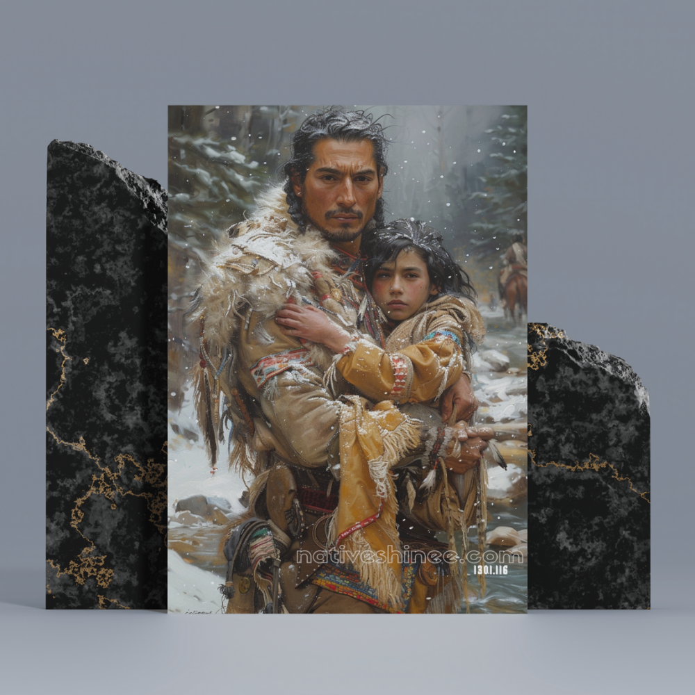 Winter’s Embrace Native American Canvas