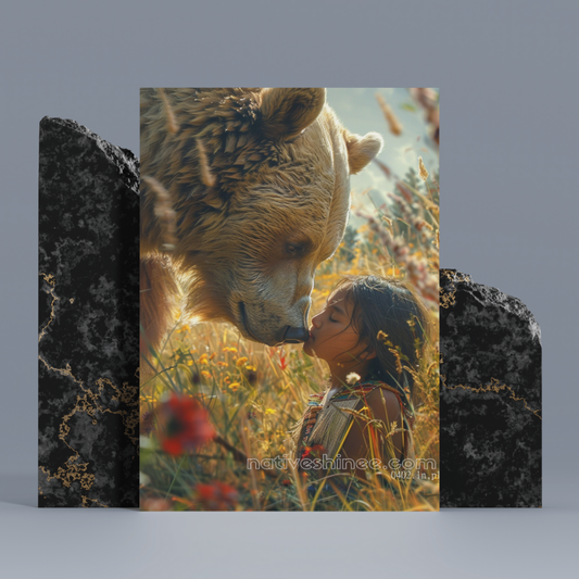 The Bear’s Blessing Native American Canvas