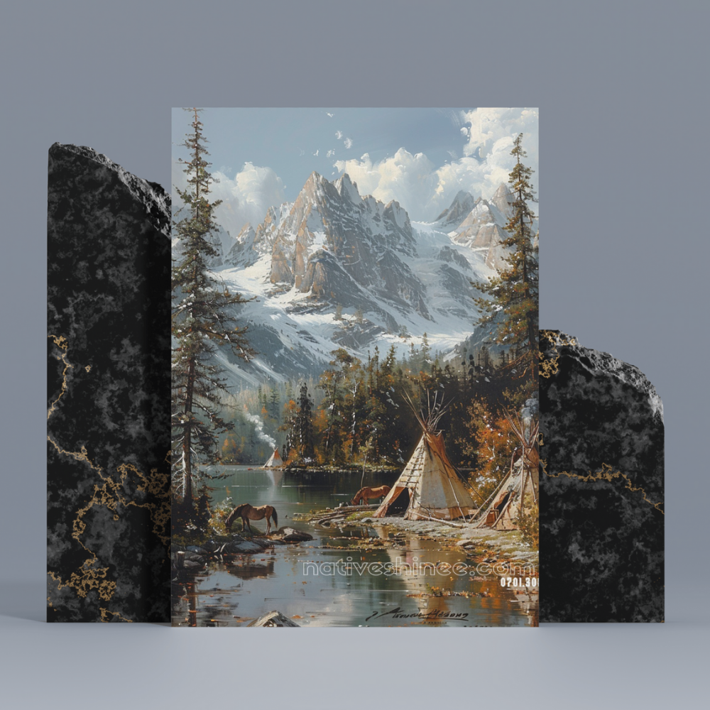 The Heart of the Wild Native American Canvas