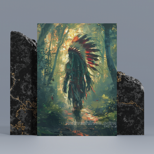 Whispers in the Leaves Native American Canvas