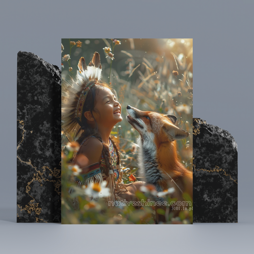 In the Embrace of Nature Native American Canvas