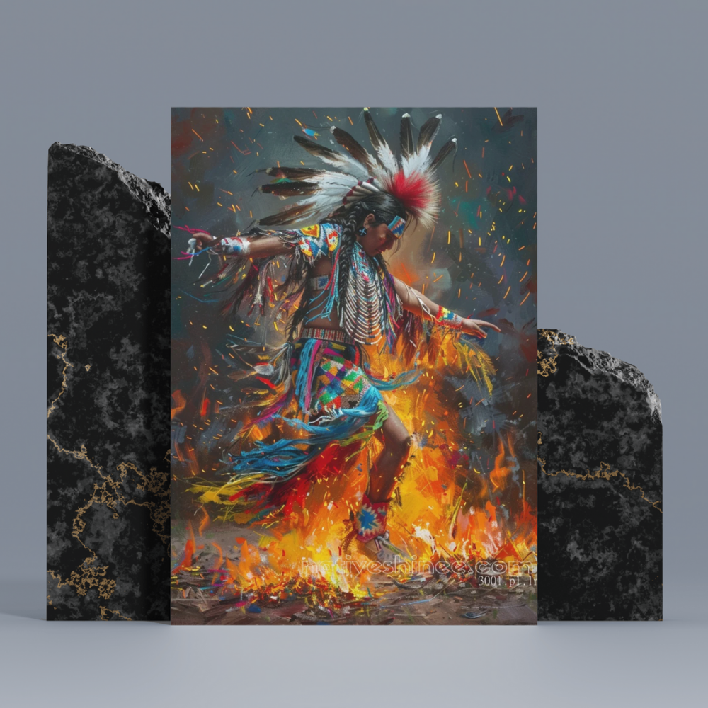 The Fire that Ignites the Soul Native American Canvas