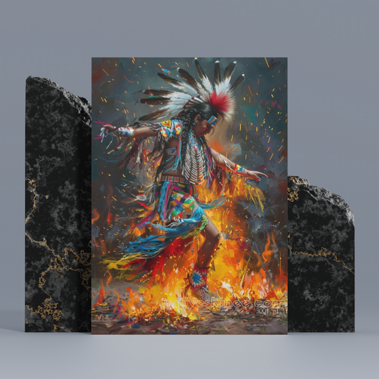The Fire that Ignites the Soul Native American Canvas