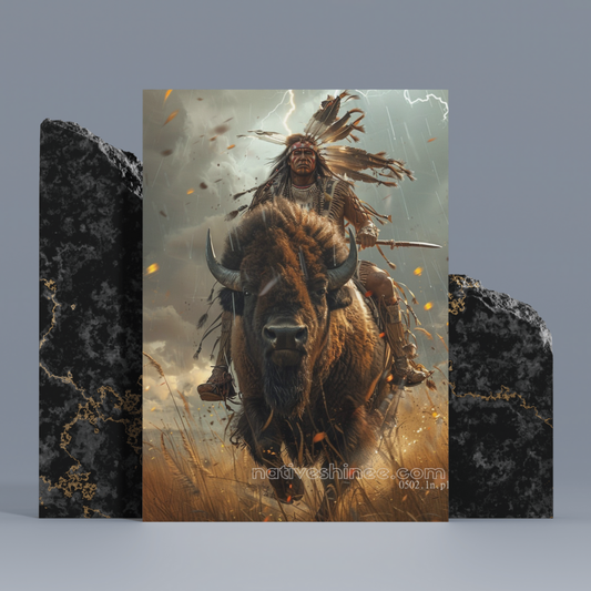Majestic Charge Native American Canvas