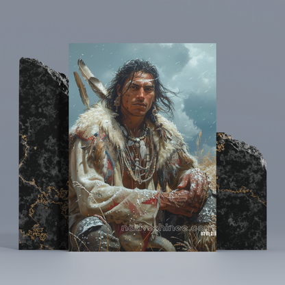 The Silent Protector Native American Canvas