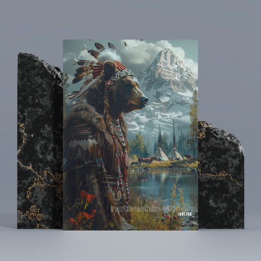 The Bear Chief Native American Canvas