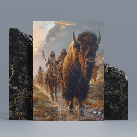 The Buffalo Hunt Native American Canvas