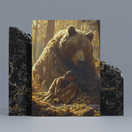 The Guardian Bear Native American Canvas