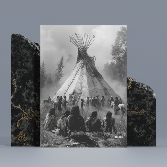The Gathering Native American Canvas