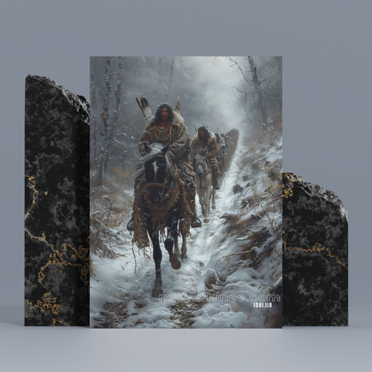 The Silent Journey: Native American Canvas