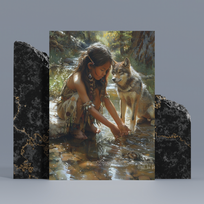 Bond of the Wild Native American Canvas