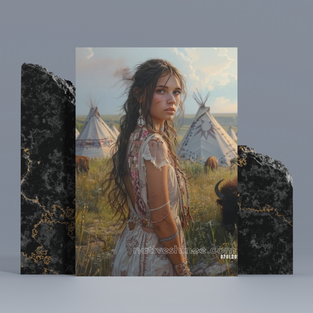 The Keeper of the Plains Native American Canvas