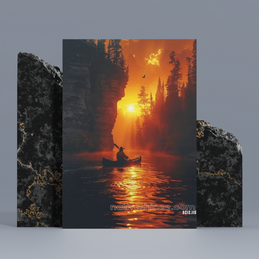 Journey into the Heart of the Wild Native American Canvas