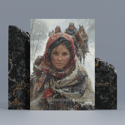 The Long Walk Native American Canvas