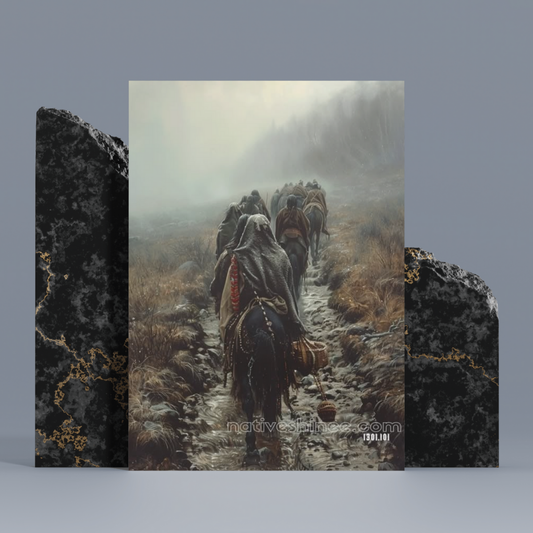 The Silent Journey Native American Canvas