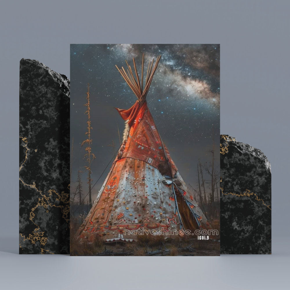 Under the Stars: Native Shelter Native American Canvas