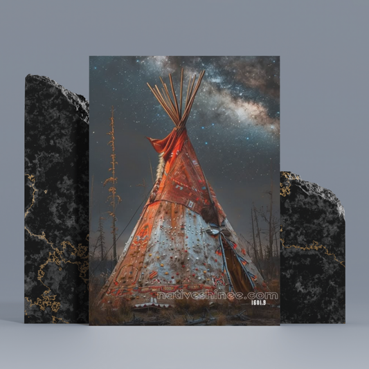 Under the Stars: Native Shelter Native American Canvas