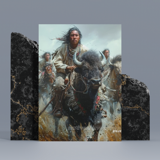 Charge of the Brave Native American Canvas