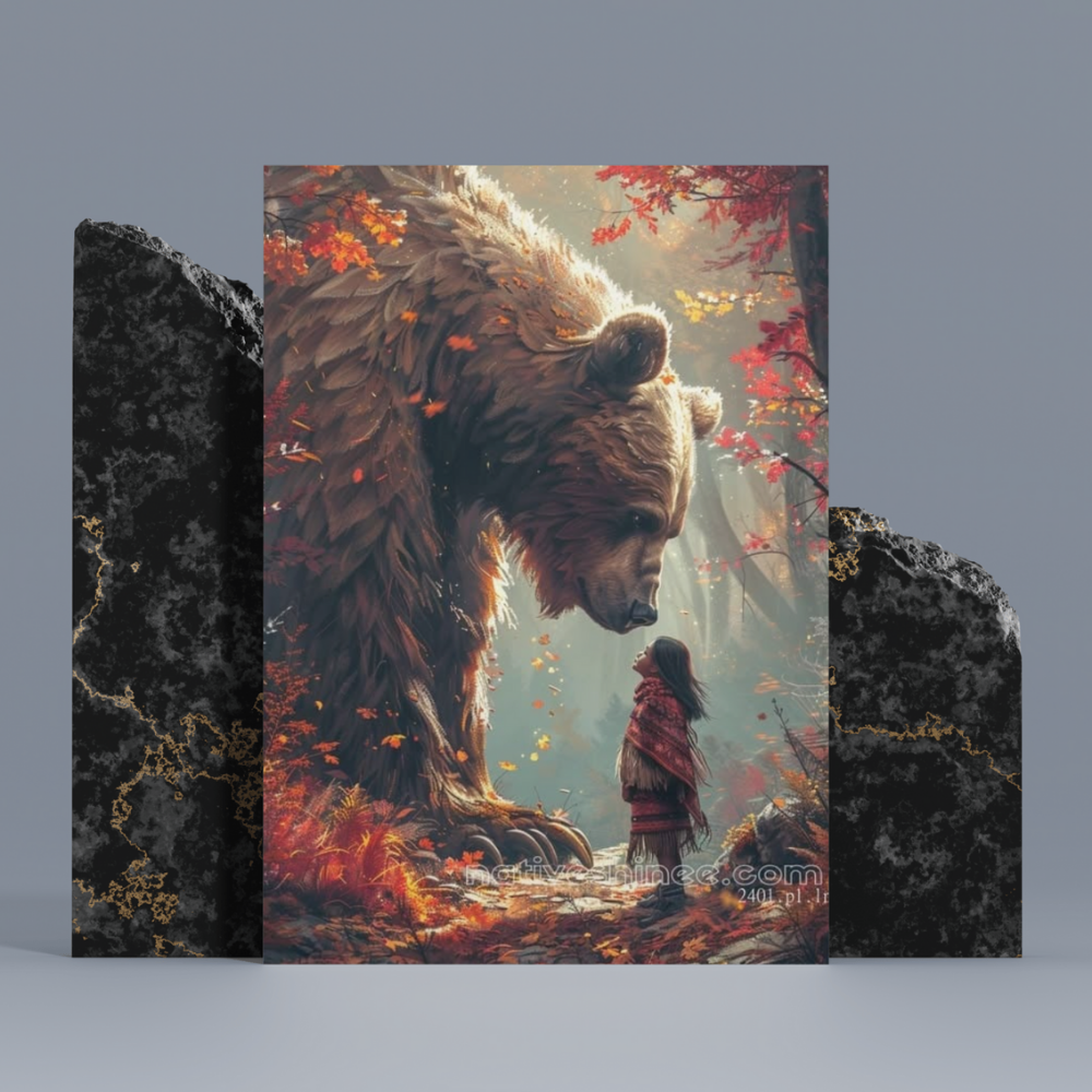 The Bear's Blessing Native American Canvas