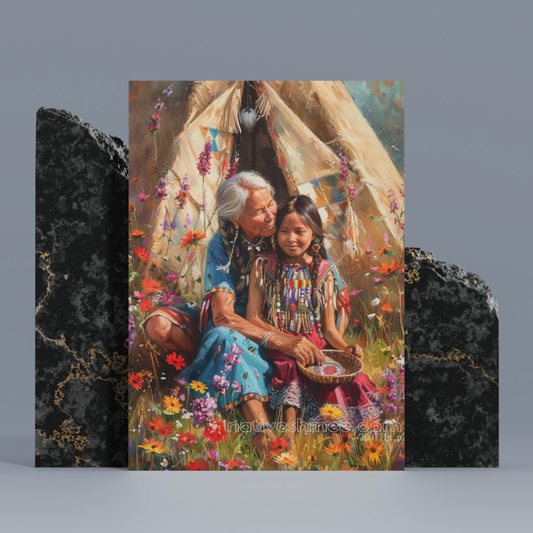 Generations of Wisdom Native American Canvas