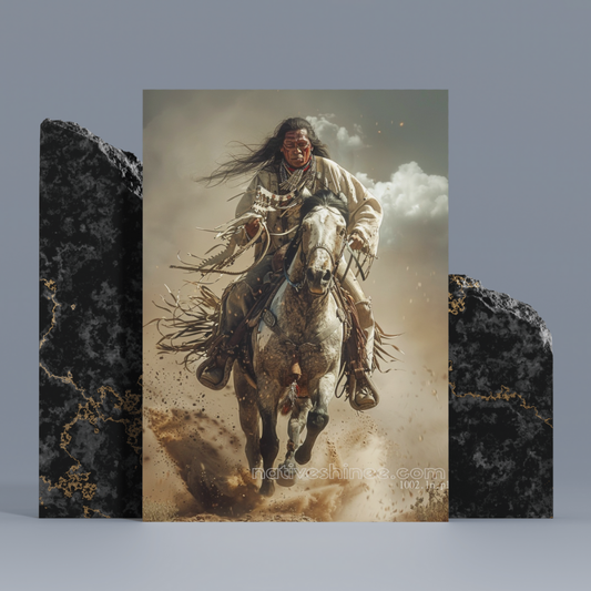 Riding the Winds of Battle Native American Canvas