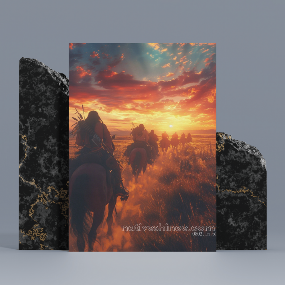 Sunset Native American Canvas