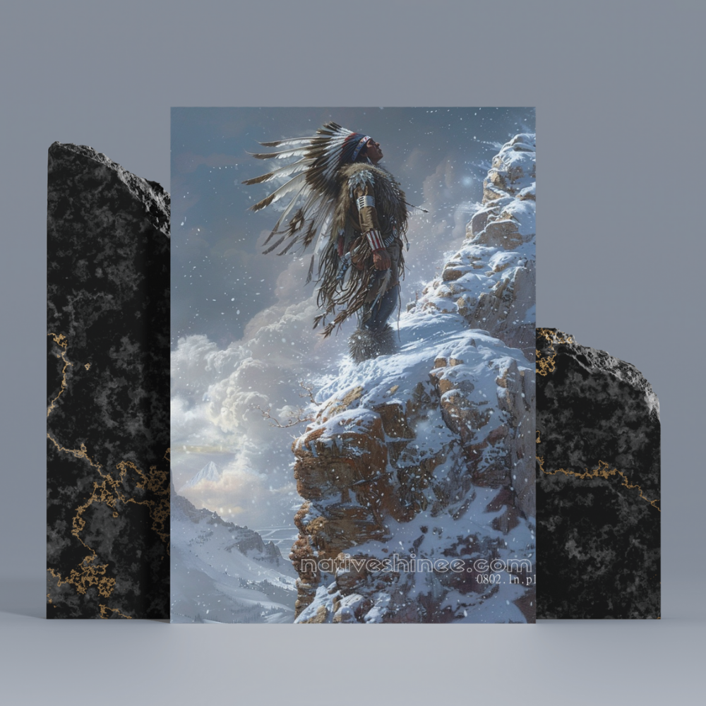 Winter Coming Native American Canvas